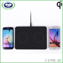 Zwei Spulen Qi Wireless Ladegerät für 2 Phone Charging One Time